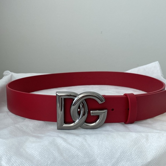 Pre- owned D& Ginterlocking Red Rouge 100 Cm Red Strap - Picture 2 of 9